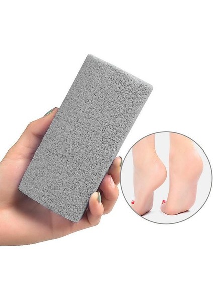 Gri L Cuboid Ayak Ponza Taşları Ölü Sökücü Ayak Bakımı Için Çift Taraflı (Yurt Dışından)