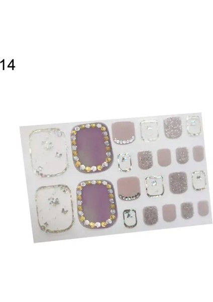 14 Nail Art Çıkartması Kendinden Yapışkanlı Yaratıcı Kağıt Dekoratif Tırnak Dekor Etiket Kadınlar Için (Yurt Dışından)