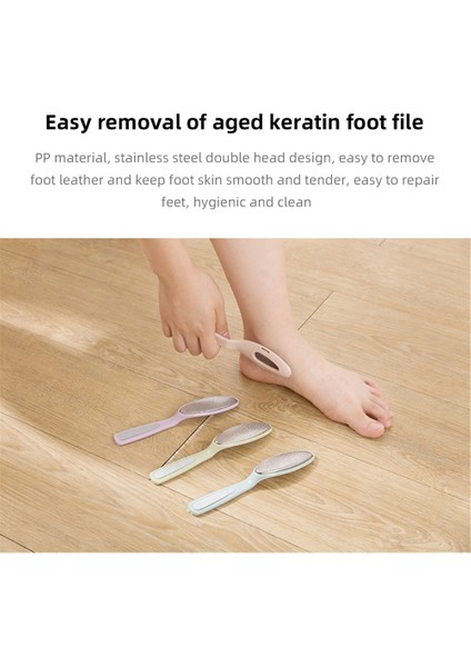 Iskandinav Mavi Paslanmaz Çelik Ayak Öğütücü Çok Yönlü Ayak Kazıyıcı Pedikür Dayanıklı Ayak Fırçalama Fırçası Canlandırma Peeling Kazıma Orta (Yurt Dışından)