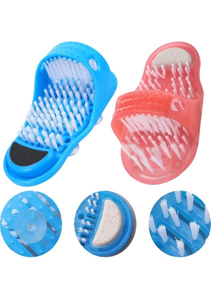 1 Adet Pembe Beyaz Duş Ayak Terlik Ölü Deri Scrubber Ayak Temizleyici Fırça Kaplıcalar Masaj Terlik Peeling Temizleme Için Ayak Bakımı Aracı (Yurt Dışından)