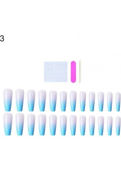 3 Takma Tırnak Iyi Süneklik Mini Degrade Etkisi Takma Tırnak Stiletto Temizle Ipuçları Üzerinde Basın Yapay Tırnak Ipuçları Güzellik Için (Yurt Dışından)