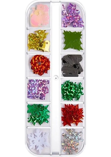 7 1 Kutu Tırnak Pul Noel Tarzı 3D Etkisi Ultra Ince Nail Art Charms Dilim-Dekorasyon Polimer Kadın Için (Yurt Dışından) fiyatları