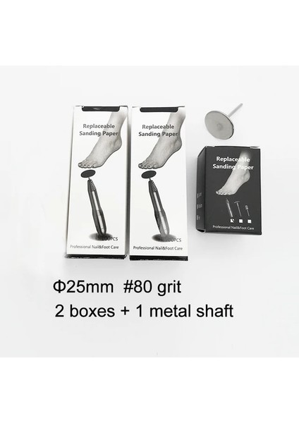 25MM G80 2 Kutu 1 Disk 15MM/25MM/35MM Paslanmaz Çelik Disk Değiştirilebilir Zımpara Kağıdı Metal Disk Tırnak Matkap Uçları Aksesuarları Ölü Cilt Pedikür Araçları (Yurt Dışından)