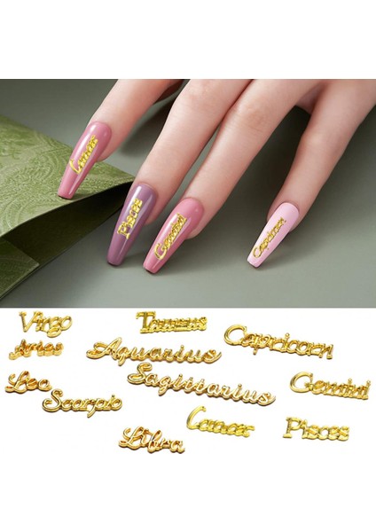 Mektup 12 Adet/takım Zarif Takımyıldızı Şekli Nail Art Süslemeleri Glitter Nail Art Charm Nail Art Parlak (Yurt Dışından) modelleri