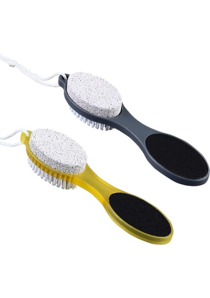 Gri 4 In 1 Ayak Pedikür Araçları Temizleme Fırçası Ponza Taşı Ayak Scrubber Fırça Ev Ayak Bakımı Salon Ayaklar Için Ölü Cilt Sökücü (Yurt Dışından)