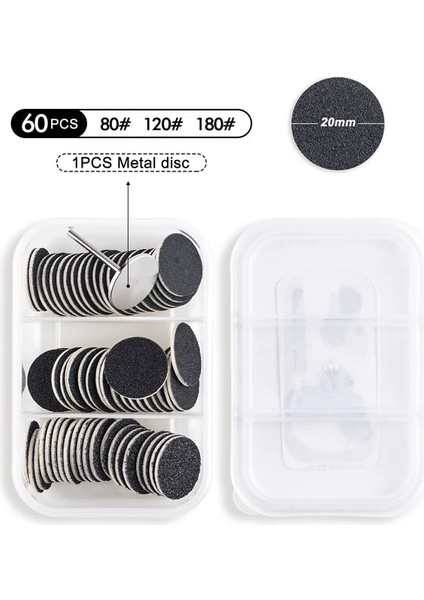60 Adet-Mix GRIT-20MM 60 Adet/takım Profesyonel Spa Pedikür Diskleri Yedek Zımpara Dosyaları 80/120/180 # Rulman Ayak Scrubber Ölü Cilt Sökücü (Yurt Dışından)
