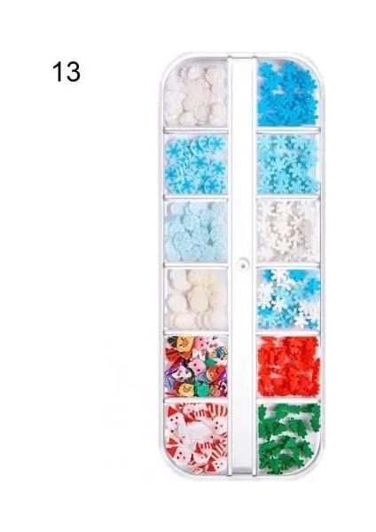 13 1 Kutu Nefis Nail Art Charms Dilim Dekorasyon Polimer Tırnak Pulları Köpüklü Parlak (Yurt Dışından)