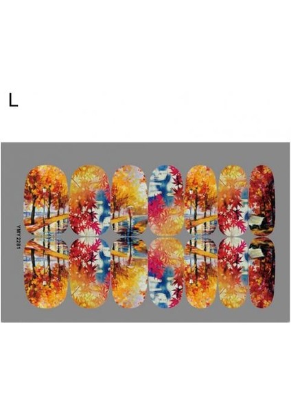 L Solmayan Yüksek Yapışma Akçaağaç Sincap Sonbahar Tırnak Dekor Çıkartmaları Kadın Için (Yurt Dışından)