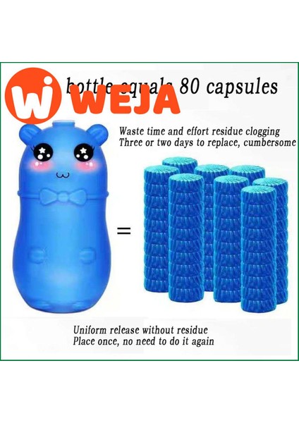 [weja] Mavi Kabarcık Ayı Tuvalet Temizleyici Kokusu Deodorantı Tuvalet Temizleyici Banyo Aksesuarları Banyo Deodorantı (Yurt Dışından)