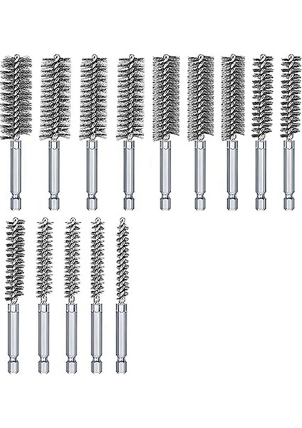 Matkap Için Paslanmaz Çelik Delik Fırçası Delik Temizleme Fırçası Seti, 1/4 Inç Altıgen Şaft (Yurt Dışından)