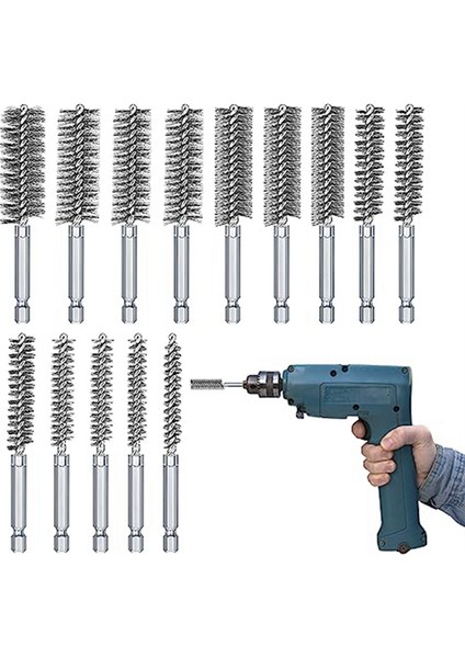 Matkap Için Paslanmaz Çelik Delik Fırçası Delik Temizleme Fırçası Seti, 1/4 Inç Altıgen Şaft (Yurt Dışından) fiyatları