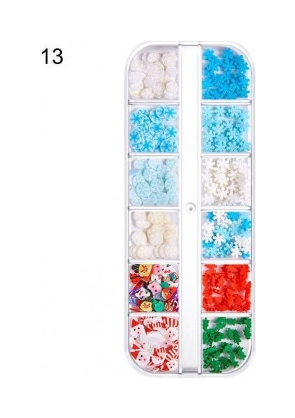 13 1 Kutu Tırnak Glitters Güzellik Tırnak Payet Yıldız Noel Ağacı Glitter Gevreği Parlak Parlak Tırnak Payetler (Yurt Dışından)