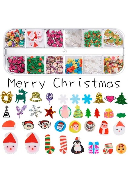 13 1 Kutu Tırnak Glitters Güzellik Tırnak Payet Yıldız Noel Ağacı Glitter Gevreği Parlak Parlak Tırnak Payetler (Yurt Dışından) modelleri