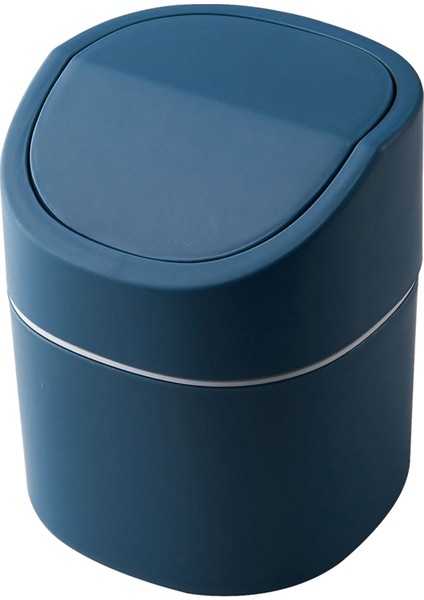 Masaüstü Mini Çevirme Çöp Kutusu Iskandinav Ev Yaratıcı Kapalı Çöp Oturma Odası Basın Tipi Basit Masa Sepeti-Mavi (Yurt Dışından) fiyatları