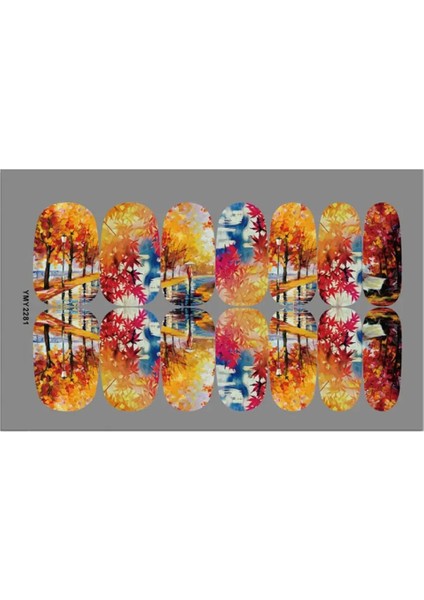 L Solmayan Yüksek Yapışma Akçaağaç Sincap Sonbahar Tırnak Dekor Çıkartmaları Kadın Için (Yurt Dışından) modelleri