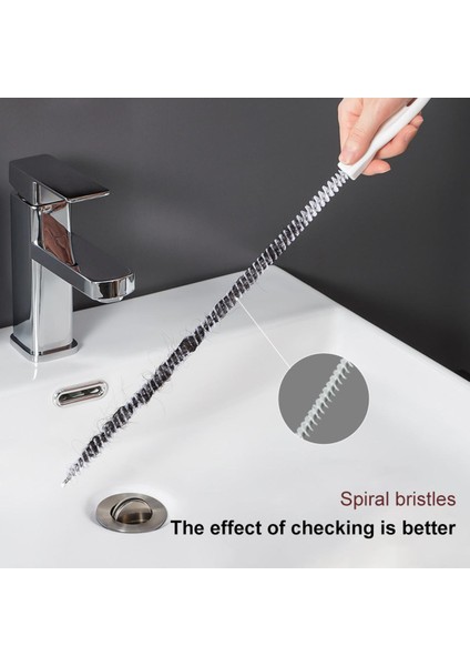 1/10 Adet Uzun Temiz Fırça Lavabo Borusu Tarama Fırçası Takunya Deliği Sökücü Araçları Esnek Temizleyici Mutfak Drenaj Banyo Kanalizasyon Saç (Yurt Dışından)