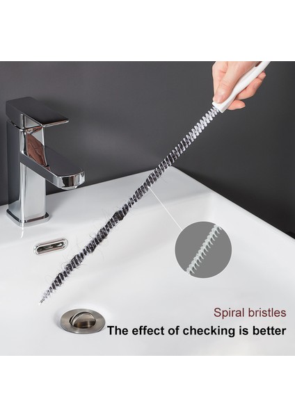 1/10 Adet Uzun Temiz Fırça Lavabo Borusu Tarama Fırçası Takunya Deliği Sökücü Araçları Esnek Temizleyici Mutfak Drenaj Banyo Kanalizasyon Saç (Yurt Dışından)