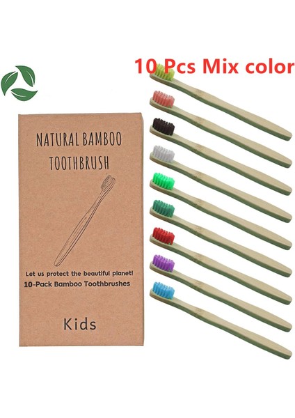 5/10 Adet Çocuklar Bambu Diş Fırçaları Yumuşak Kıllar-Vegan Organik Çevre Dostu Çocuklar Için Diş Fırçası Hafif, Pürüzsüz Bambu Kolları (Yurt Dışından)