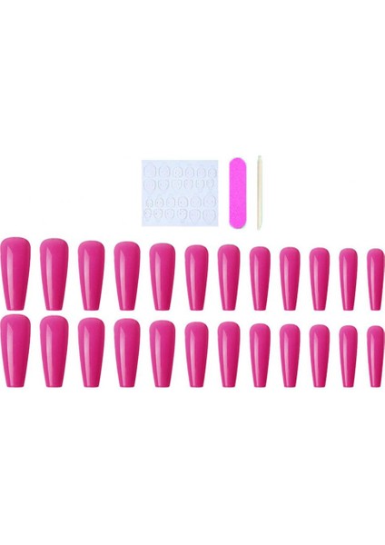 16 24 Adet/kutu Narin Nail Art Parça Ince Merdiven Şekilli Badem Ucu Yapay Nail Ipuçları Abs Tırnak Uzatma (Yurt Dışından)