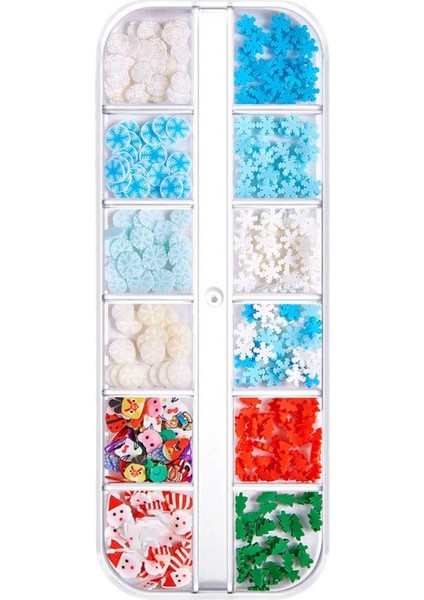 8 Tırnak Payetler Solmayan Nail Art Charms Dilim Dekorasyon Polimer Tırnak Chunkys Nefis (Yurt Dışından)