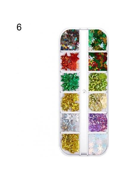 6 1 Kutu Nefis Nail Art Charms Dilim Dekorasyon Polimer Tırnak Pulları Köpüklü Parlak (Yurt Dışından)