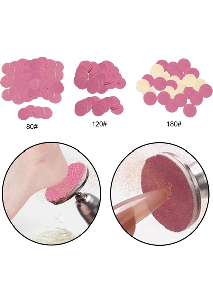 80 50X Zımpara Diski Yedek Ped Pembe Zımpara Ped Diskleri Ölü Kırık Sert Cilt Parlatma Zanaat Kadın Erkek Için Değiştirilebilir (Yurt Dışından)