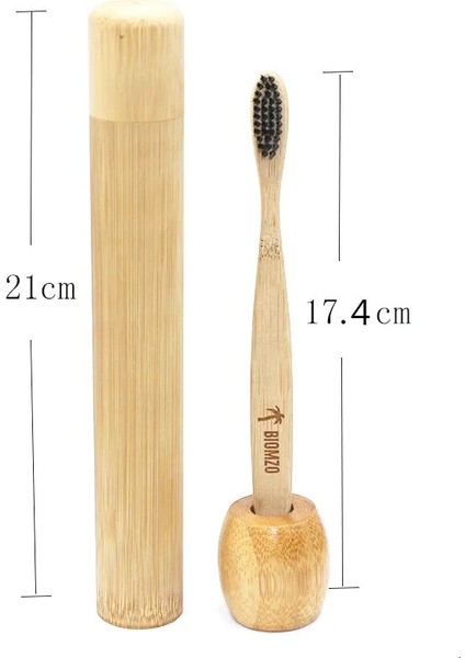 1 Takım Doğal Bambu Diş Fırçası Yetişkin Çocuk Isteğe Bağlı Bambu Diş Fırçası Taşınabilir Seyahat Tutucu Seti Yıkanabilir Bpa Ücretsiz Bambu Kılıf (Yurt Dışından)