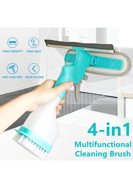 Ayna Cam Temizleyici Pencere Sileceği Için Sprey Şişesi Kazıyıcı ile Çok Fonksiyonlu Temizleme Fırçası Pencere Sileceği (Yurt Dışından)