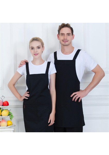 2-Pack Siyah Ayarlanabilir Önlük Önlük Suya Dayanıklı Kemer 2 Cepler Pişirme Mutfak Önlüğü Kadın Erkek Şefler Çiftler Için Uygun (Yurt Dışından)