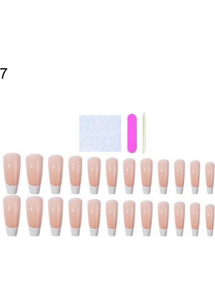 7 Takma Tırnak Iyi Süneklik Mini Degrade Etkisi Takma Tırnak Stiletto Temizle Ipuçları Üzerinde Basın Güzellik Için Yapay Tırnak Ipuçları (Yurt Dışından)