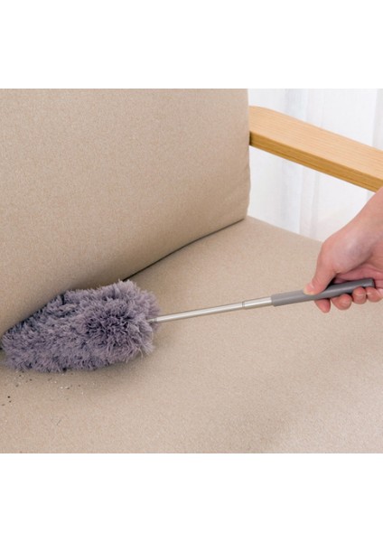 Ayarlanabilir Streç Uzatın Mikrofiber Tüy Silgi Toz Alma Fırçası Paslanmaz Çelik Entegre Uzatma Çubuğu Ev Temiz Araçları 1 Adet (Yurt Dışından)