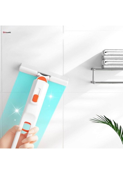 Taşınabilir Mini Paspas Asılı Tasarım Temizleme Aracı Küçük Alan Masaüstü Cam Itme Çekme Düğmesi Islak ve Ayarlanabilir Kafa (Yurt Dışından)