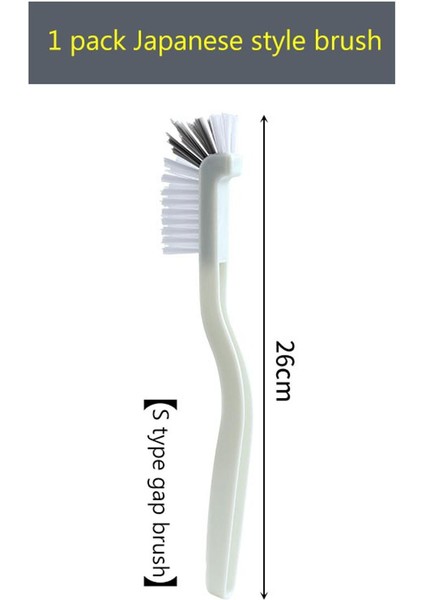 Adet Mutfak Temizleme Fırçası Banyo Şişe Temizleme Fırçası Köşe Istakoz Kupası Fırça Bükme Kolu Scrubber Kavisli Aksesuarları-Beyaz (Yurt Dışından)