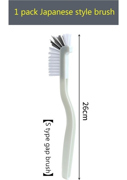 Adet Mutfak Temizleme Fırçası Banyo Şişe Temizleme Fırçası Köşe Istakoz Kupası Fırça Bükme Kolu Scrubber Kavisli Aksesuarları-Beyaz (Yurt Dışından)