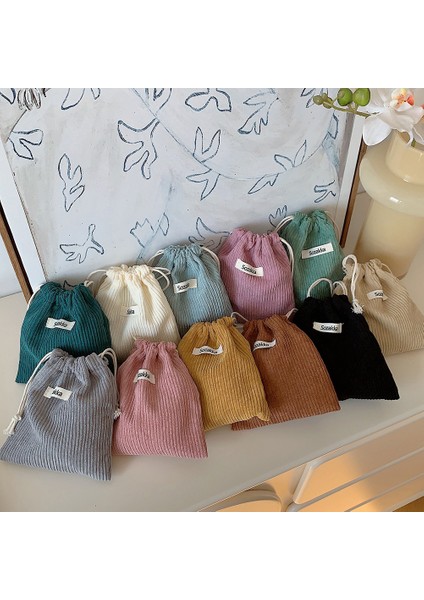 Kadife Ipli Kozmetik Takı Saklama Çantası Küçük Çeşitli Eşyalar Çay Şeker Fındık (Yurt Dışından)