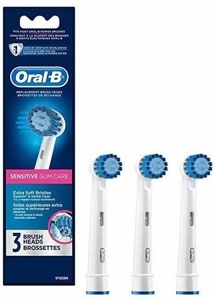 Oral-B Hassas Diş Eti Bakımı Yedek Fırça Başlıkları - 3 Adet (Yurt Dışından)