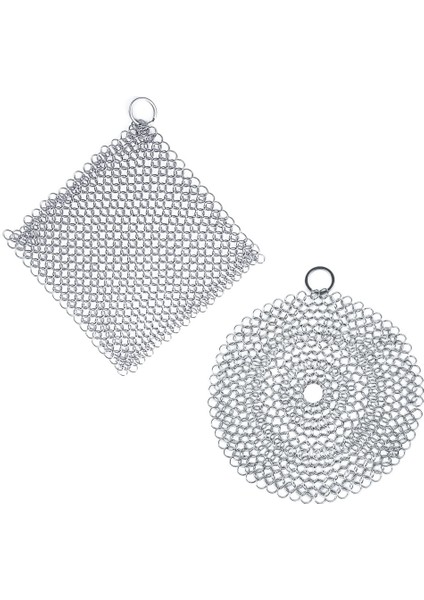 Temizleyici Halka Temizleyici, 2 Parça Temizleyici, Halka Temizleyici Hollandalı Fırın Temizleyici Izgara Tavaları Veya Tavalar Için Izgara Temizleme Araçları (Yurt Dışından)