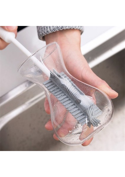 [sıcak] Silikon Bardak Fırçası Mutfak Temizlik Araçları Uzun Saplı Içecek Şarap Bardağı Şişe Cam Bardak Yıkama Temizleme Süngeri Fırçalar Temizleyici (Yurt Dışından) fırsatları