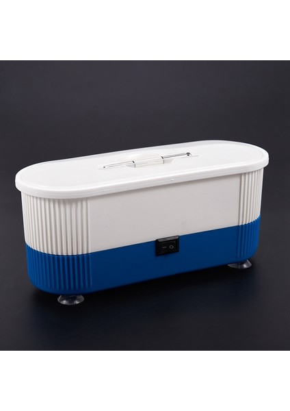 Mini Temizleyici Tırnak Matkap Gözlük Takı Sonic Temizleyici Taşınabilir Manikür Aracı Temizleme Kutusu Mavi (Yurt Dışından)