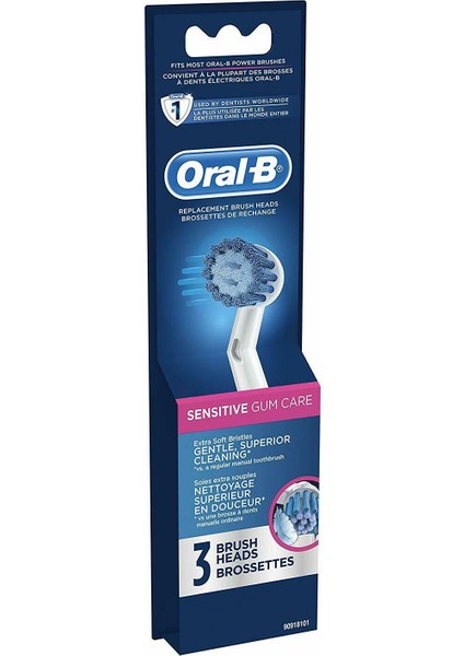 Oral-B Hassas Diş Eti Bakımı Yedek Fırça Başlıkları - 3 Adet (Yurt Dışından)