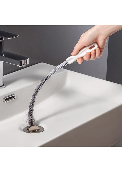 45 cm Boru Tıkanıklık Açma Fırçası Taşınabilir Kanalizasyon Anti-Blokaj Temizleyici Ev Banyo Lavabo Temizleme Çubuğu (Yurt Dışından) fiyatları