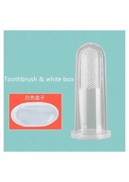 Bebek Çocuk Yumuşak Silikon Parmak Diş Fırçası ve Sakız Masaj Fırçası Ağız Sağlığı Şeffaf Temizleme Diş Aracı Bebek Ağız Bakımı (Yurt Dışından)