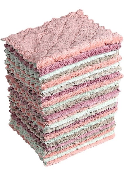 24'lü Paket Mutfak Havlusu ve Bulaşık Bezi Seti, Mikrofiber Temizlik Bezi, Mutfak Bezi, Bulaşık Havlusu, Toz Bezleri (Yurt Dışından)