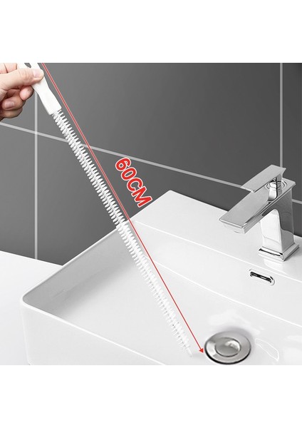 [sıcak] 1/2 Adet Süper Uzun Boru Tarama Fırçası Banyo Saç Kanalizasyon Lavabo Temizleme Fırçası Esnek Drenaj Temizleyici Takunya Fiş Delik Sökücü Aracı (Yurt Dışından)