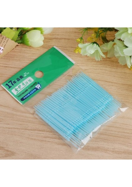 50LD 100 Adet/grup Yumuşak Plastik Çift Başlı Fırça Çubuk Ipi Çekme Kürdan Ağız Bakımı (Yurt Dışından) fiyatları