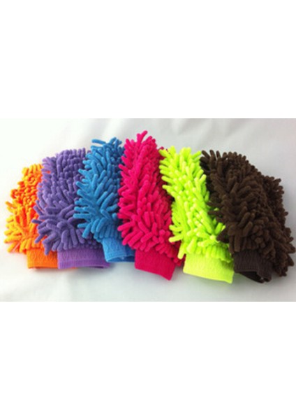 Çift Taraflı Mitt Mikrofiber Araba Oto Toz Yıkama Temizlik Eldiveni Havlu (Yurt Dışından)