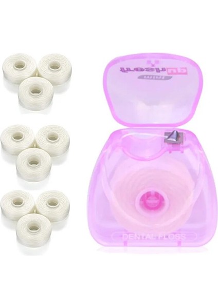 Doos + 10 Rulo 50M Tanden Bleken Mondhygien Tanden Reinigen Wax Muntsmaak Tandheelkundige Floss Spool Tandenstoker Tanden Bleken Set (Yurt Dışından)