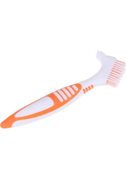 Çift Taraflı Protez Diş Fırçası Ergonomi Saplı Plastik Çok Katmanlı Kıllar Takma Dişler Ağız Bakım Fırçası Ergonomi Yumuşak Oral (Yurt Dışından)