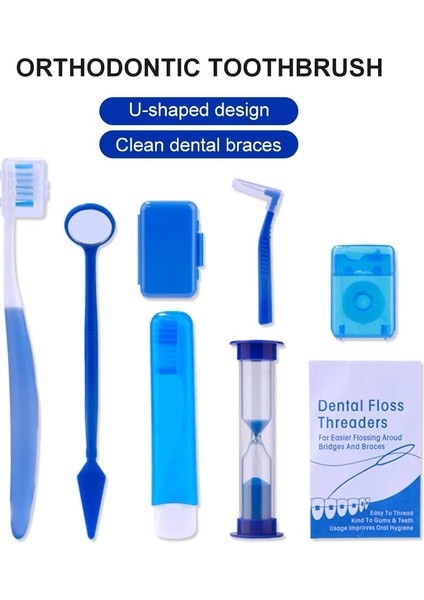 Adet Ortodontik Diş Bakım Seti Seti Diş Telleri Diş Fırçası/katlanabilir, Diş Aynası, Diş Arası Fırçası ve Taşıma Çantası ile Daha Fazlası (Yurt Dışından) fiyatları