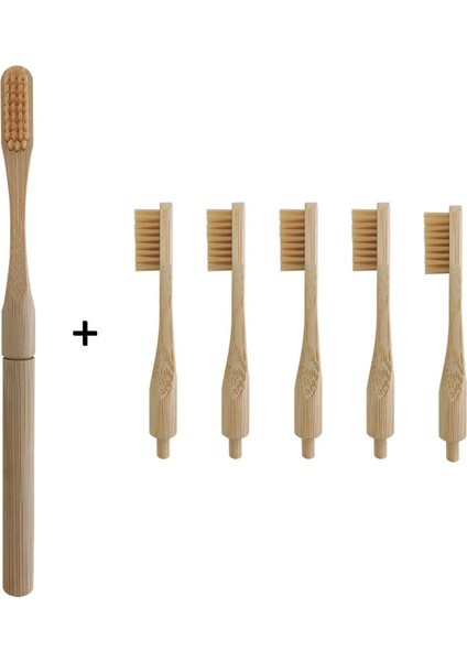 Sıcak Slae Oral Bambu Diş Fırçası Plug-In Yedek Fırça Başlıkları Eklemli Yumuşak Kıllar Çalı Kafaları Diş Ağız Temizleme Bakımı (Yurt Dışından) modelleri